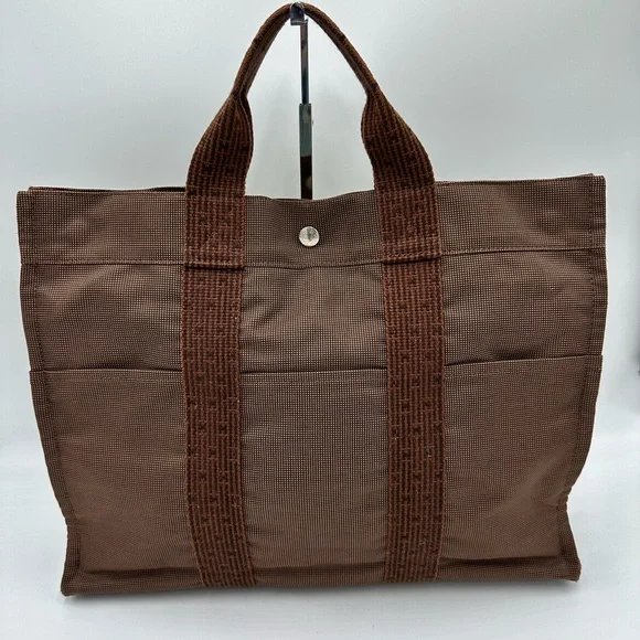 Hermes Fourre Tout Tote Toile MM with Padlock and  keys - Picture 2 of 16